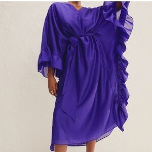 H&M Flounce Trimmed Kaftan Dress size M
